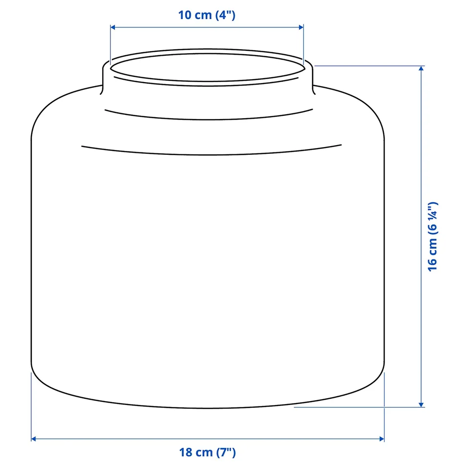 KONSTFULL Vase, green-brown, 16 cm