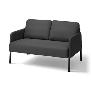GLOSTAD 2-seat sofa, Knisa dark grey, Depth 78 x Width 121 cm