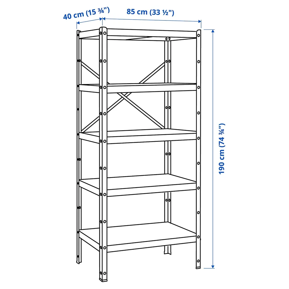 Illustration with measurements for the product: BROR.