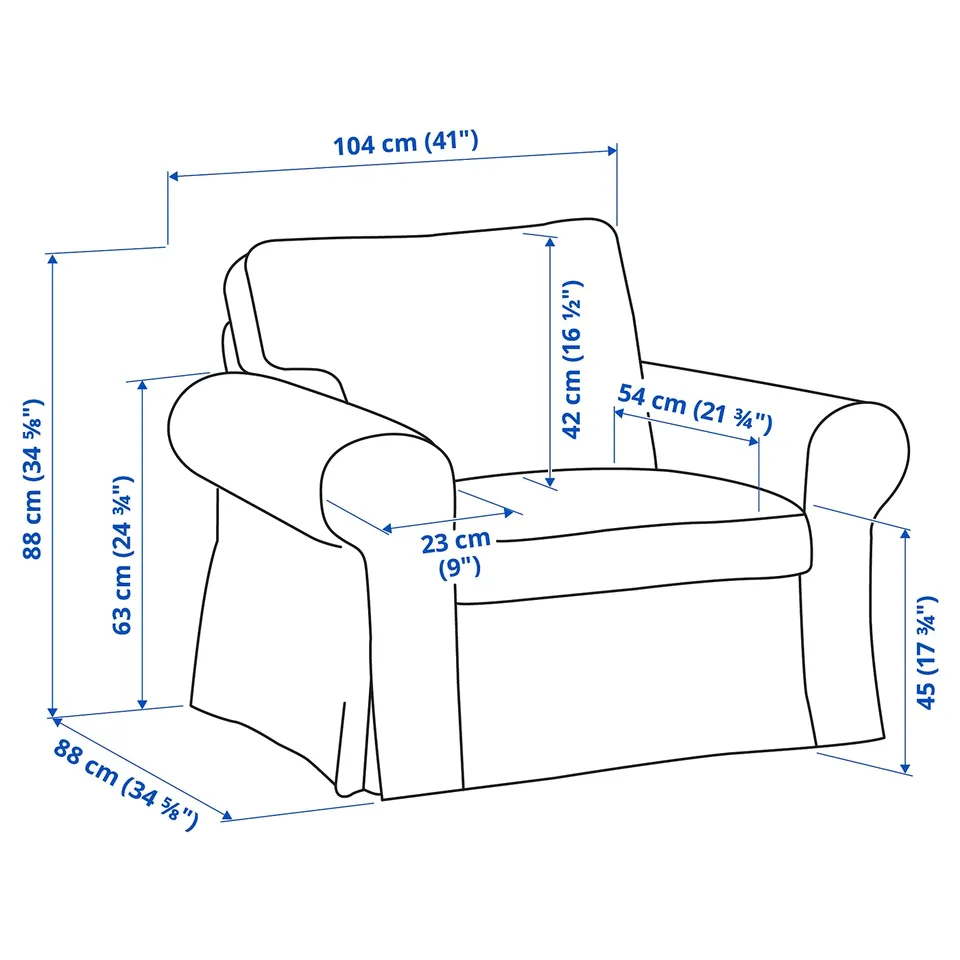 EKTORP Armchair, Kilanda dark blue