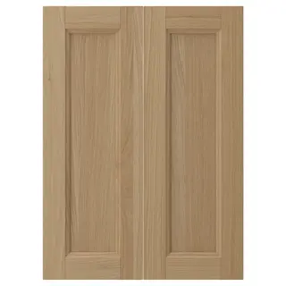 VEDHAMN 2-p door f corner base cabinet set, oak, Width 25.4 x Height 69.7 cm