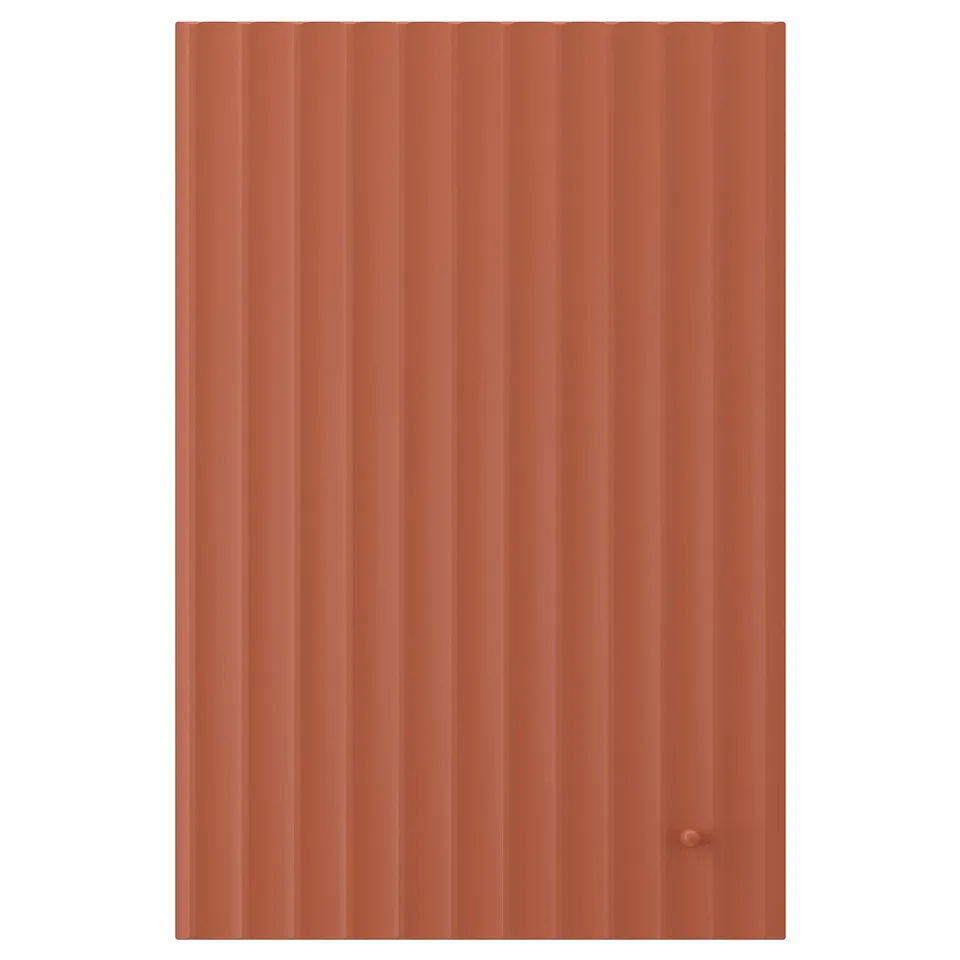 TERRSJÖ Door, red-brown wave pattern, 40x60 cm