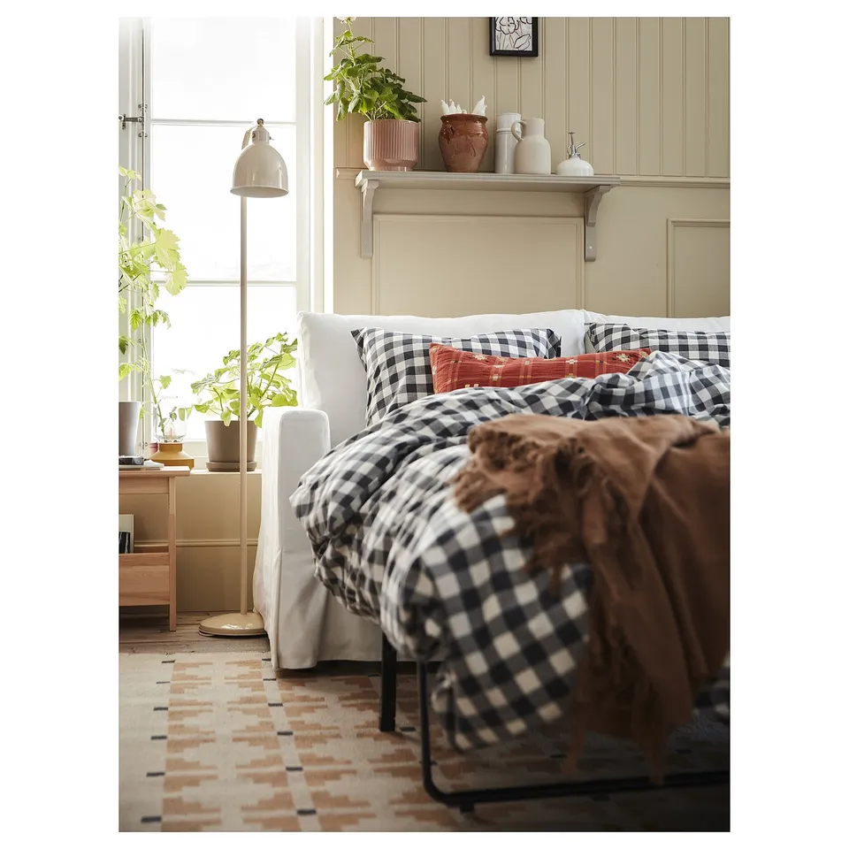 HYLTARP 2-seat sofa-bed, Hallarp white