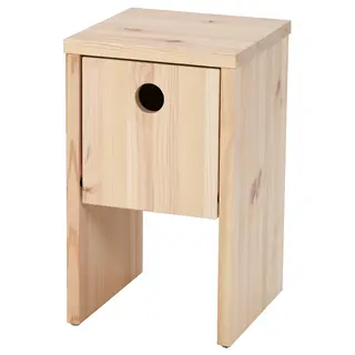 IKEA PS 2026 bedside table, pine/with flip-down door, 30x30x50 cm