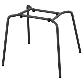SKÅLSTA chair underframe, tubular metal/black-grey, Depth 50 x Height 44 x Width 52 cm