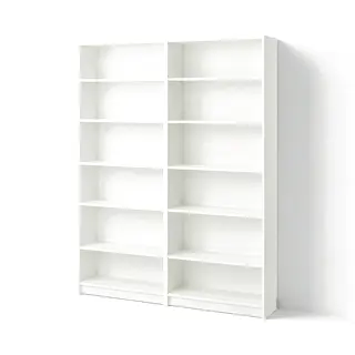 BILLY bookcase, white, 160x28x202 cm