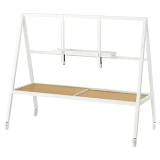 YXSTABY gaming tv stand on castors, white, Height 113 cm