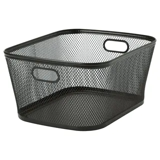 SLÅTTERÄNG storage basket, anthracite, 25x32x15 cm