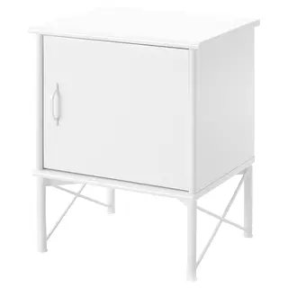 MUSKEN bedside table, white, 45x58 cm