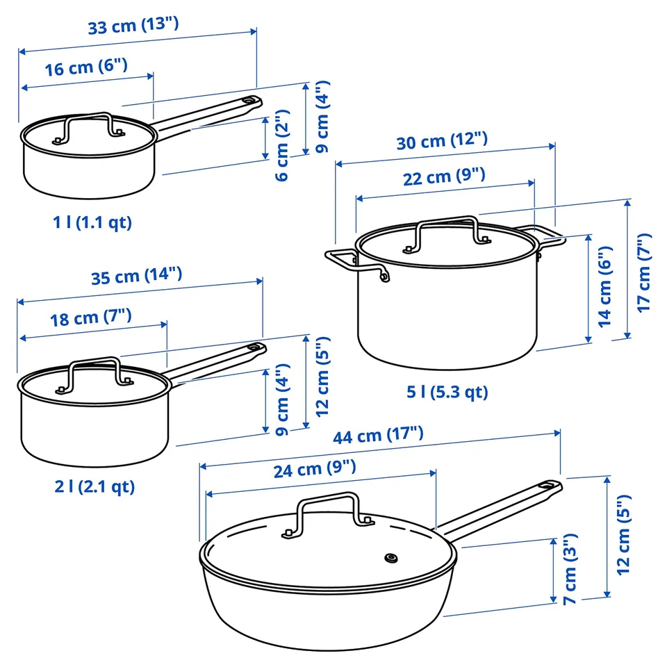 part: GULDÖRING 8-piece cookware set