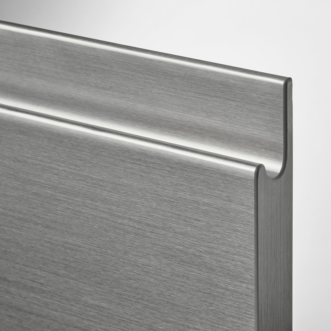 VOXTORP Door, stainless steel effect, 60x80 cm