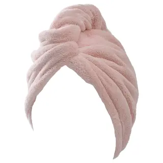 FRÄGNEN hair towel wrap, pink, Length 65 x Width 25 cm