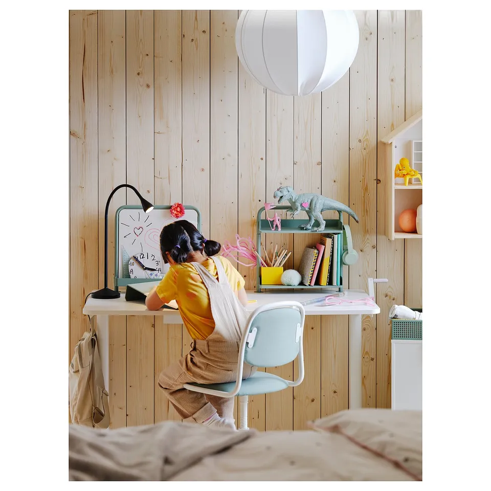 ÖRFJÄLL Children's desk chair, white/Vissle light green