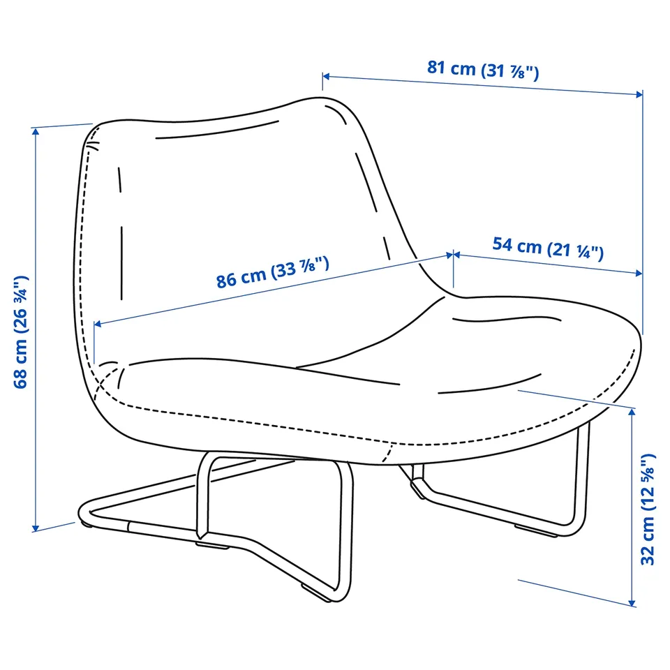 Illustration with measurements for the product: SOTENÄS.