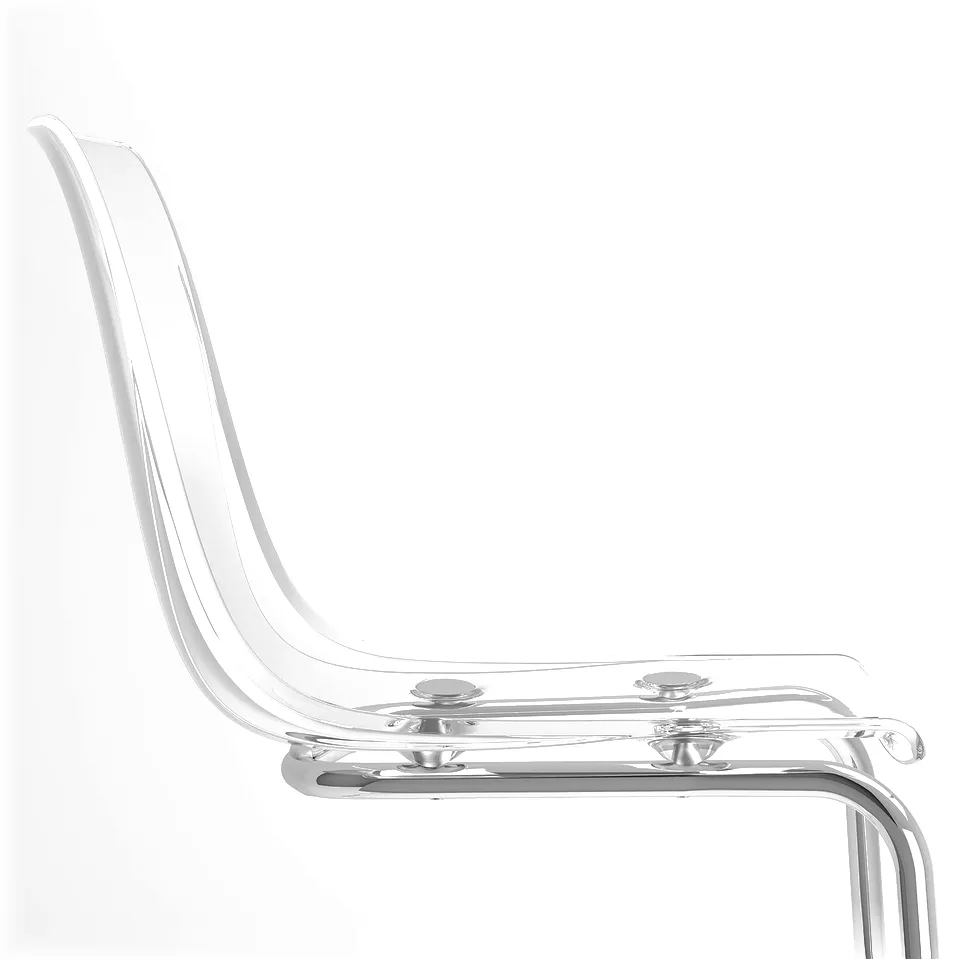 TOBIAS Chair, transparent/chrome-plated