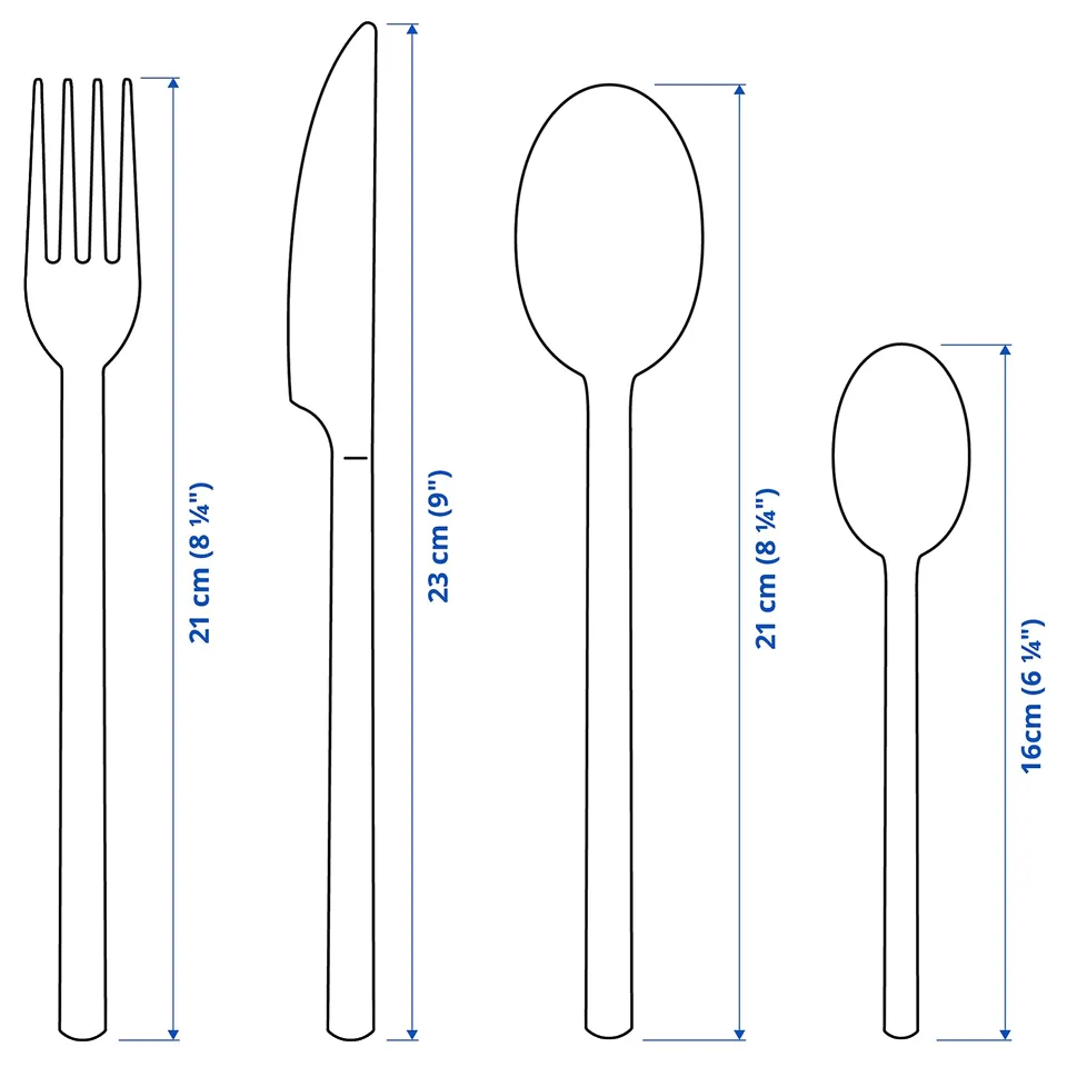 STOCKHOLM 2025 24-piece cutlery set, black