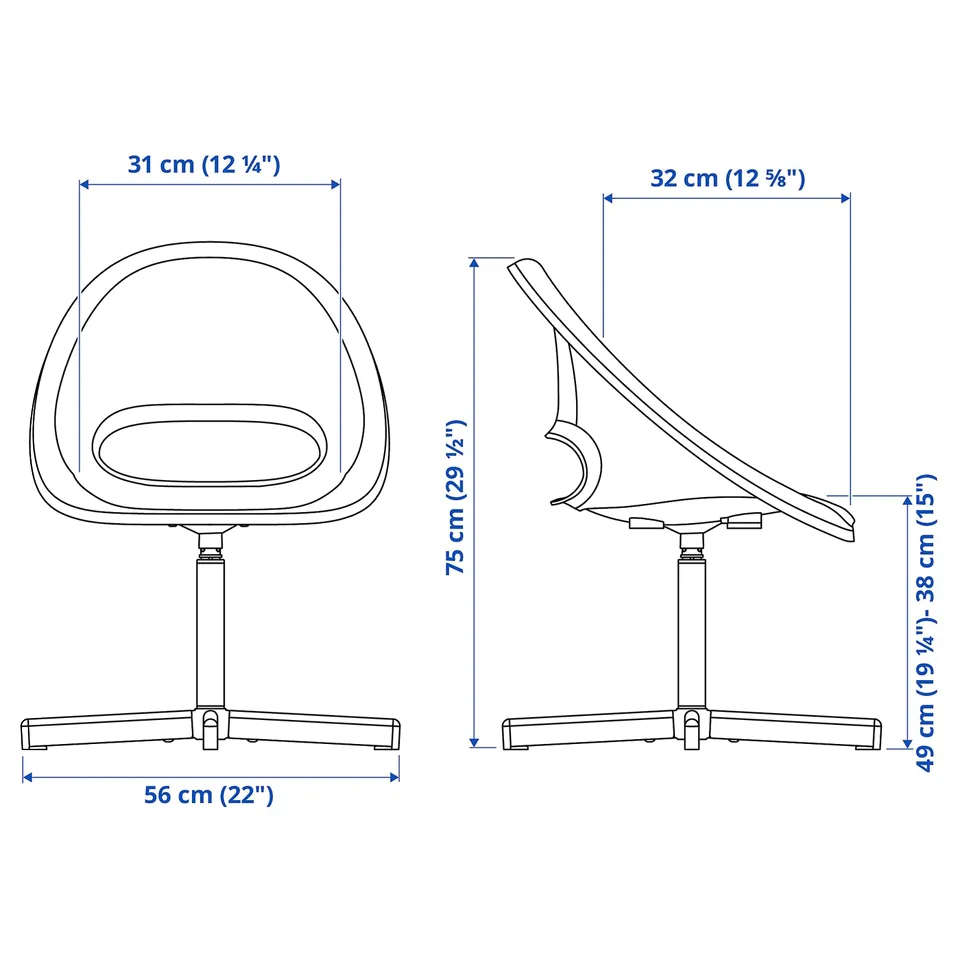 part: LOBERGET / SIBBEN children's desk chair
