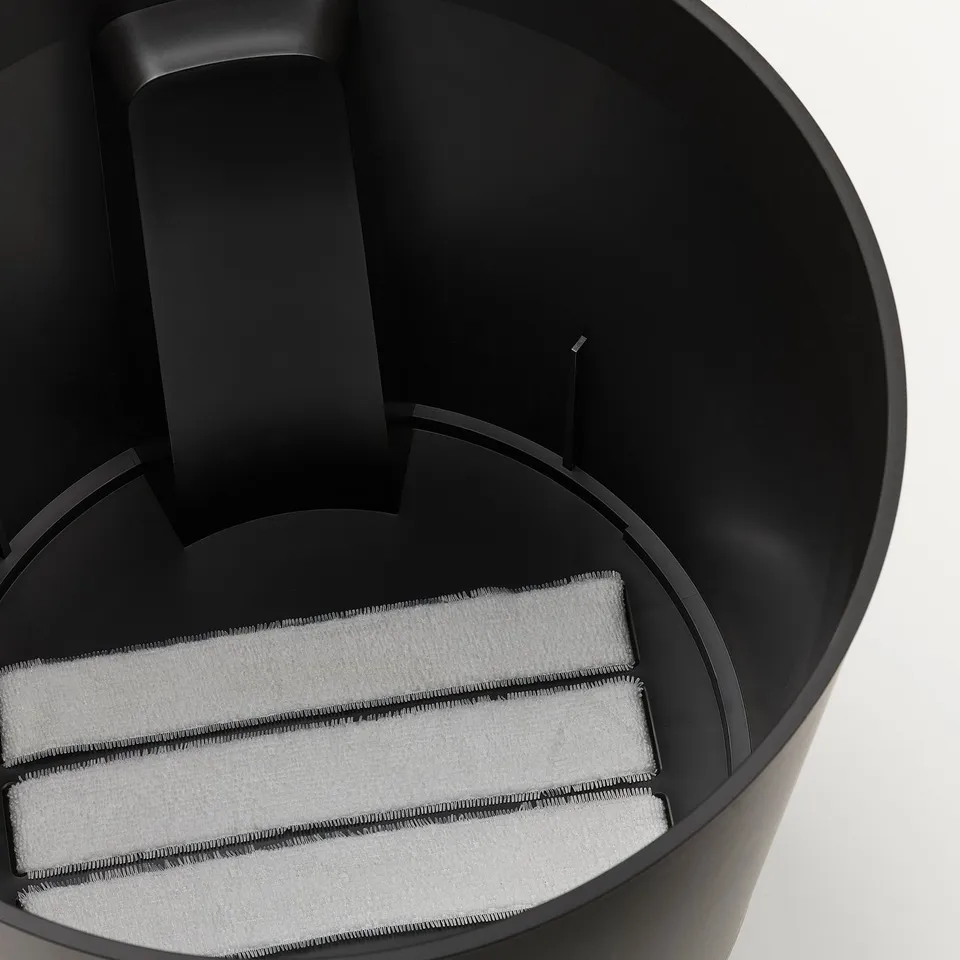 Close-up of self-watering planter, showcasing top-quality design and materials.