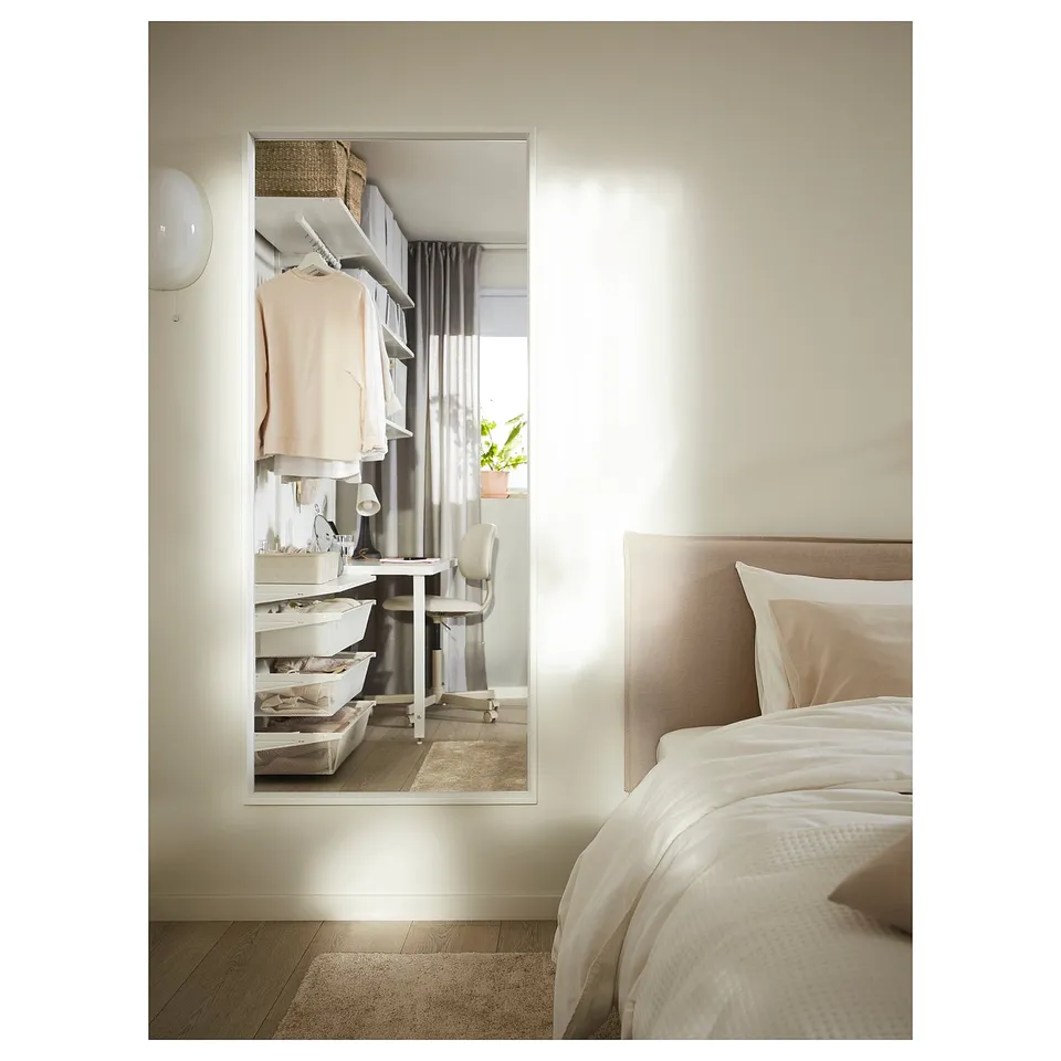 NISSEDAL Mirror, white, 65x150 cm