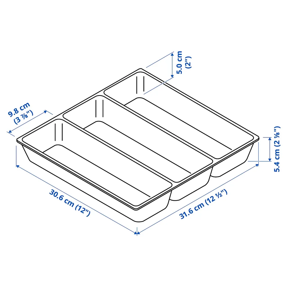 UPPDATERA Cutlery tray, bamboo, 32x31 cm