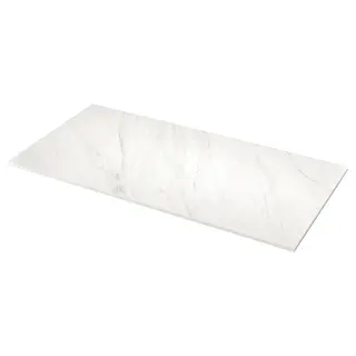 MÖCKLARP custom made worktop, matt white lively marble effect/high pressure porcelain, 1 m²x4.0 cm