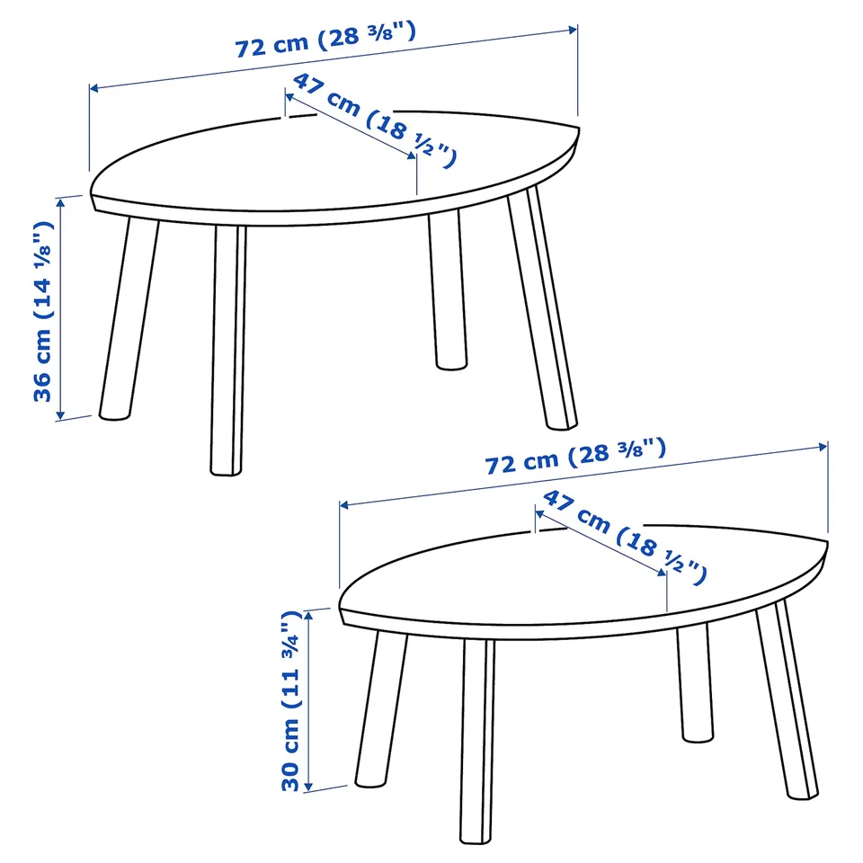 Illustration with measurements for the product: STOCKHOLM.