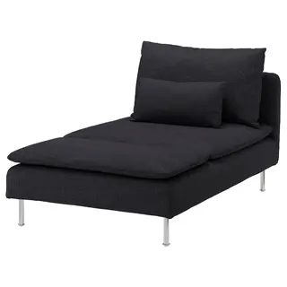 SÖDERHAMN cover for chaise longue section, Hillared anthracite