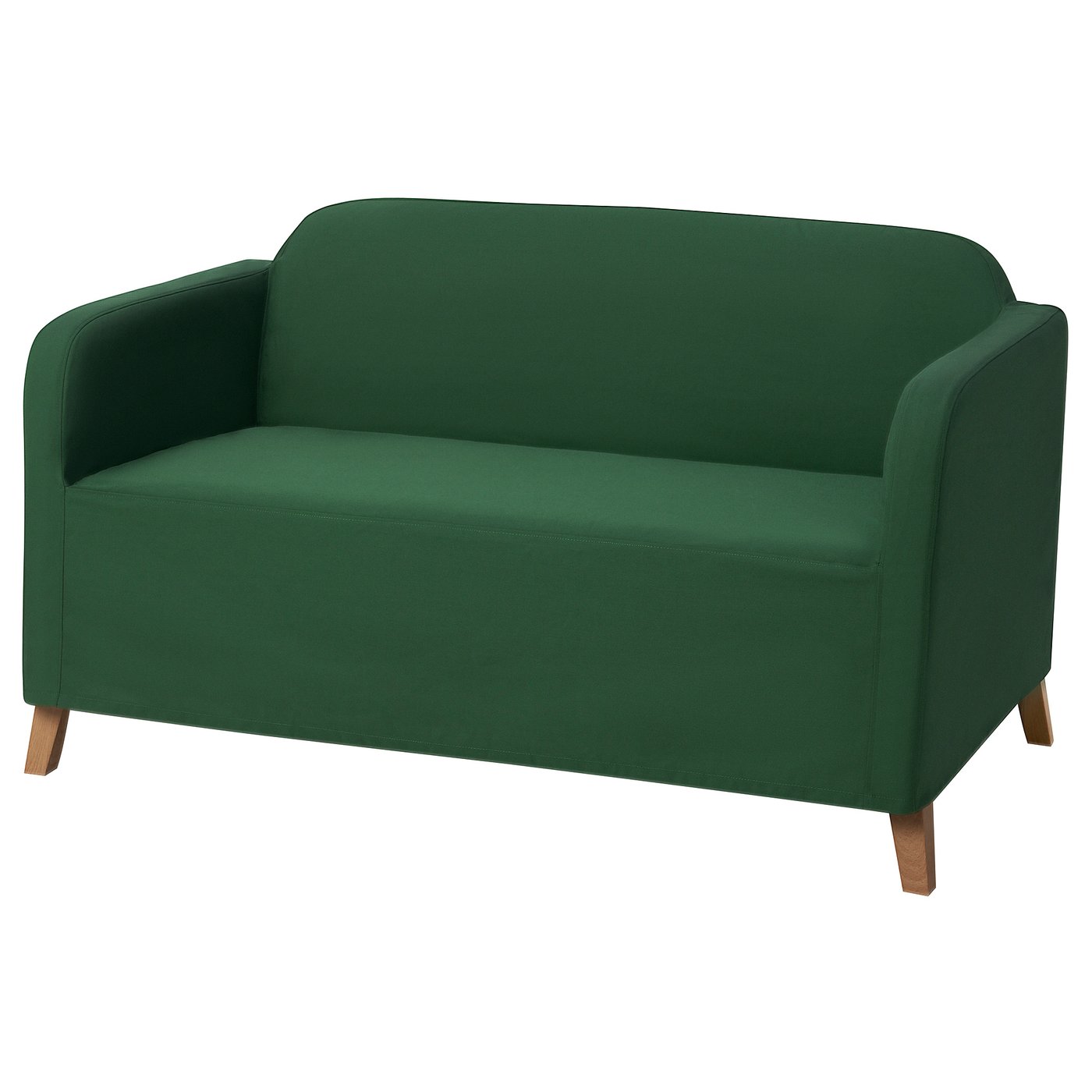 LINANÄS sofa protector for 2-seat sofa, Vissle dark green