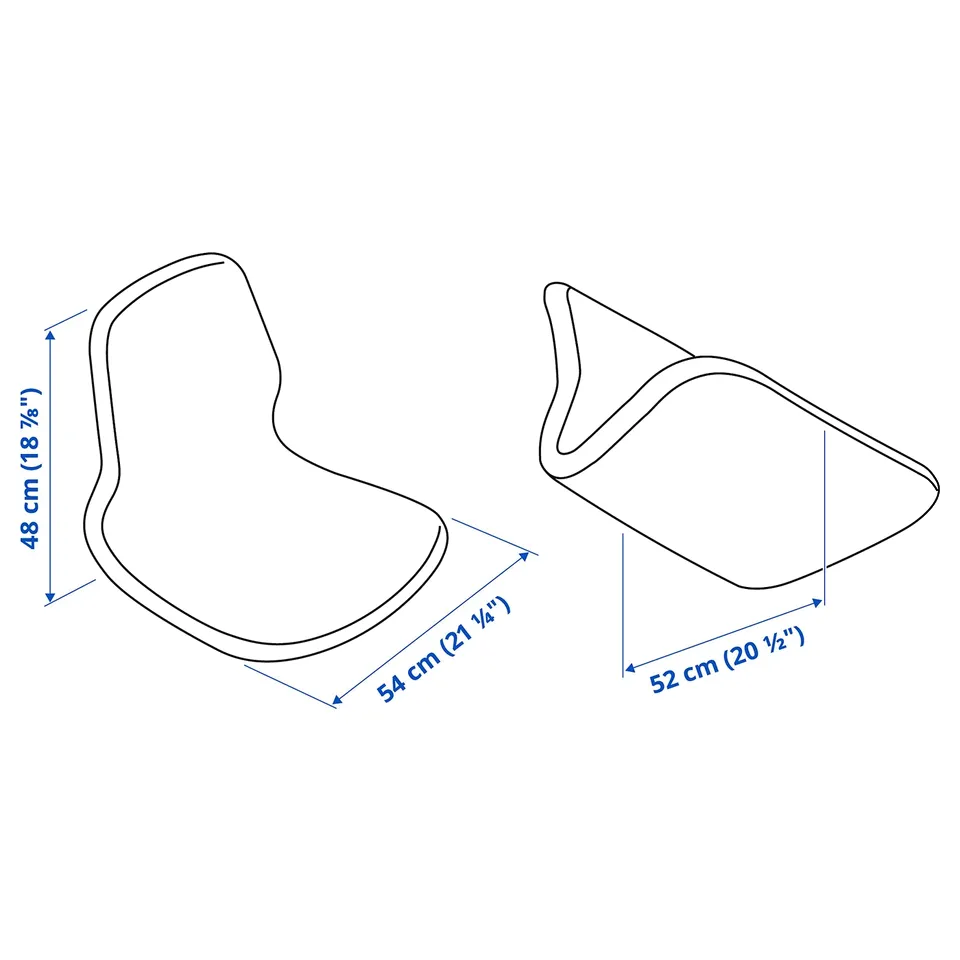 Illustration with measurements for the product: LÅNGFJÄLL.