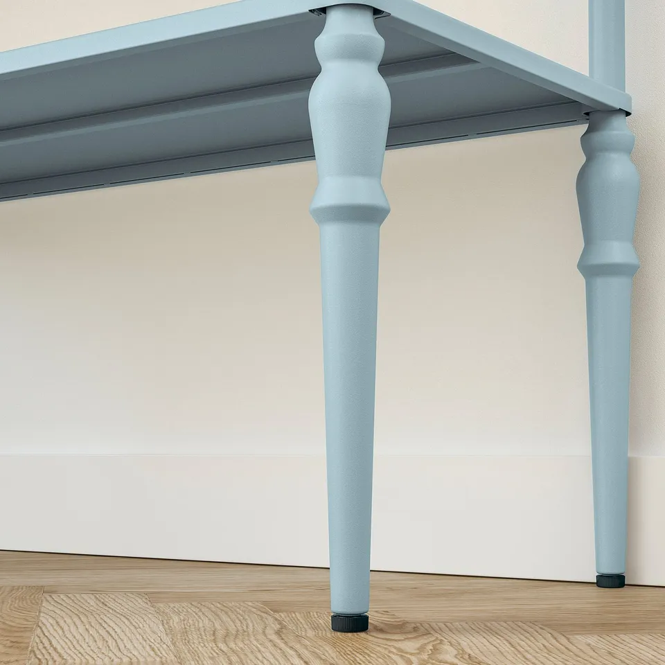 SÅGMÄSTARE Shelving unit, light grey-blue, 83x36x128 cm