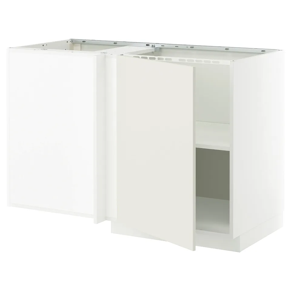 METOD kitchen unit, white, modern design, includes shelves, sturdy particleboard & fiberboard.