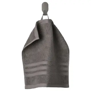 BROKGLIM washcloth, grey, 30x30 cm