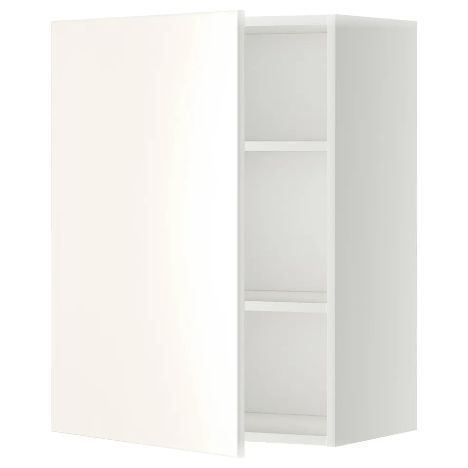 METOD kitchen unit, white, l-shape, wooden, 3 shelves.