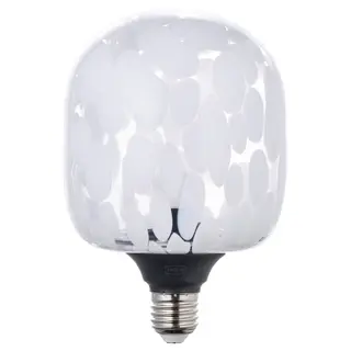 MOLNART LED bulb E27 240 lumen, tube-shaped white/clear glass, 120 mm