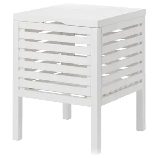 MUSKAN storage stool, white, 50 cm