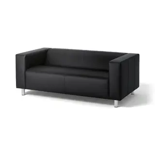 KLIPPAN 2-seat sofa, Bomstad black, Width 177 x Depth 88 x Height 66 cm