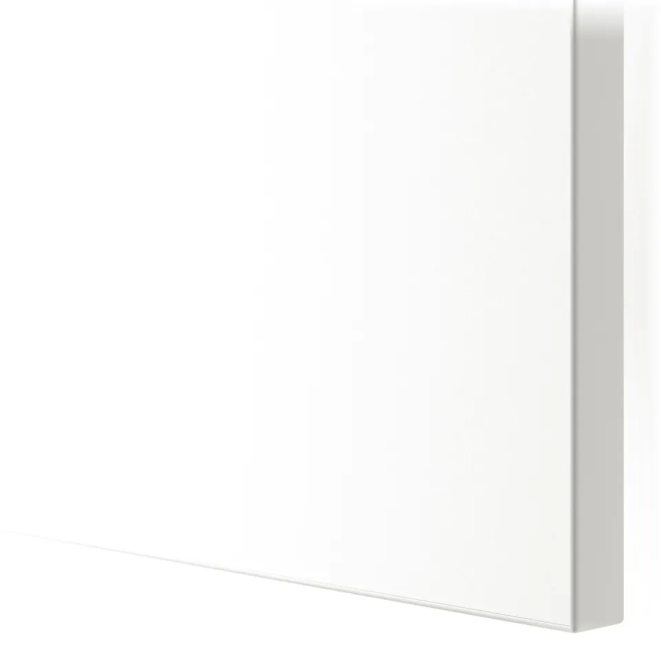 White furniture corner; sleek, modern design.