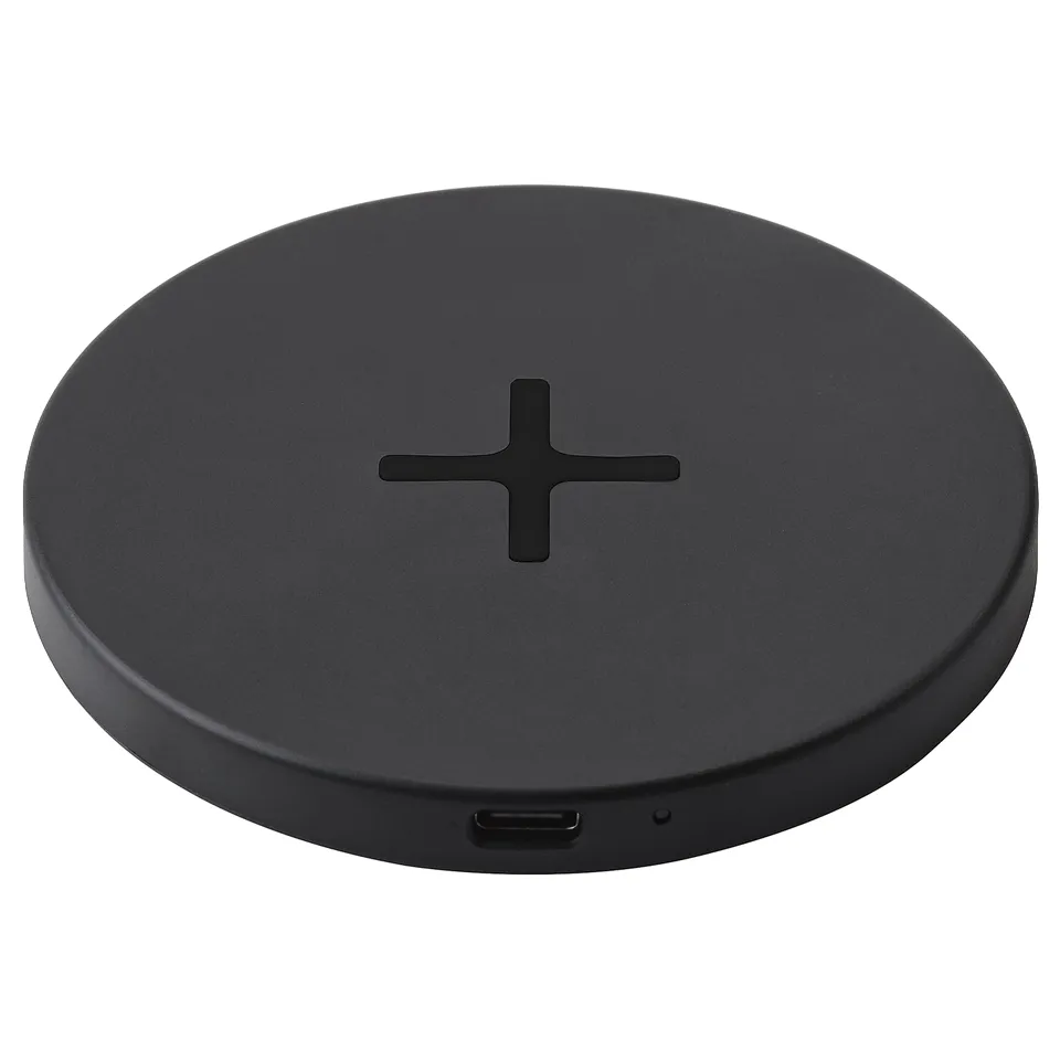 Black LIVBOJ circular usb-c wireless pad
