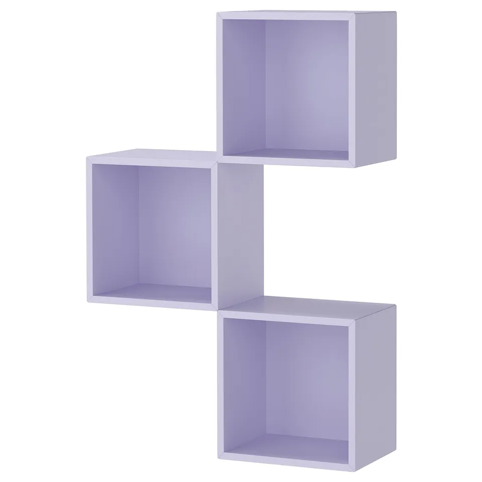 EKET Wall-mounted cabinet combination, pale lilac, 70x25x105 cm