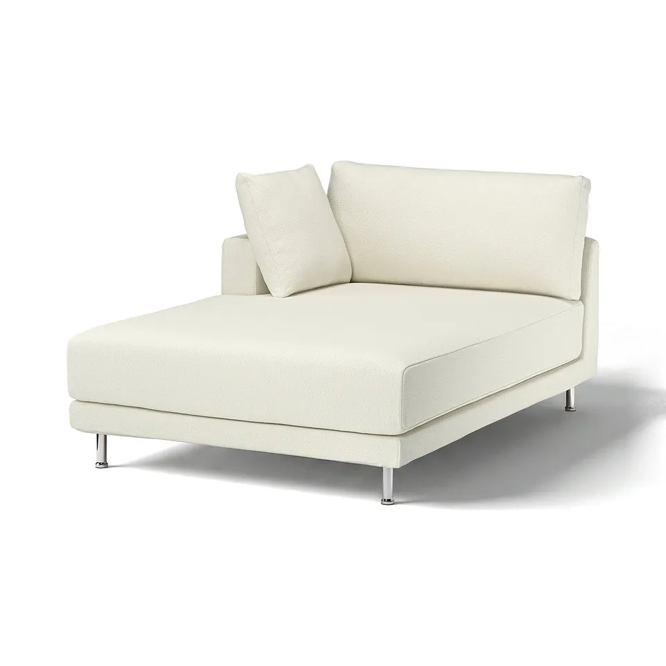 A modern, cream-colored UPPÅKRA sectional sofa with sleek metallic legs and plush cushions.