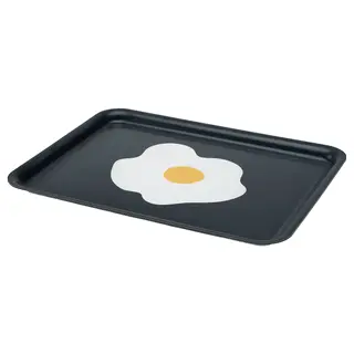 KEJSARFISK tray, patterned multicolour, 28x37 cm
