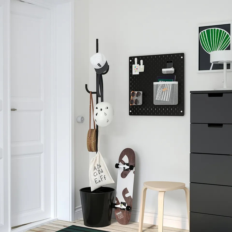 SKÅDIS Pegboard combination, black, 56x56 cm