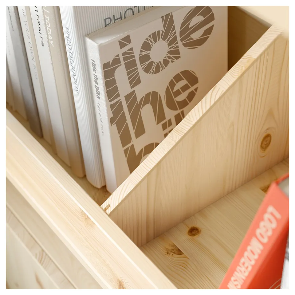 IVAR Shelving unit, with 2 box shelves/pine, 89x30x124 cm