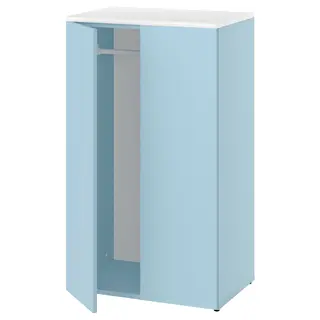 LASTARE wardrobe combination, white/blue, Width 60 x Depth 42 x Height 103 cm