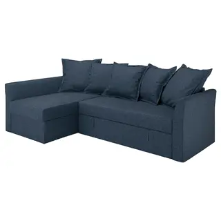 HOLMSUND cover for corner sofa-bed, Kilanda dark blue