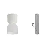 FÖRUT/HAMNFYR set: ceiling lamp + pendant/ceiling lamp hook, white, 14 cm