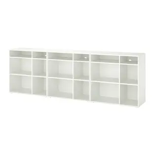 VIHALS shelving combination, white, 286x37x90 cm