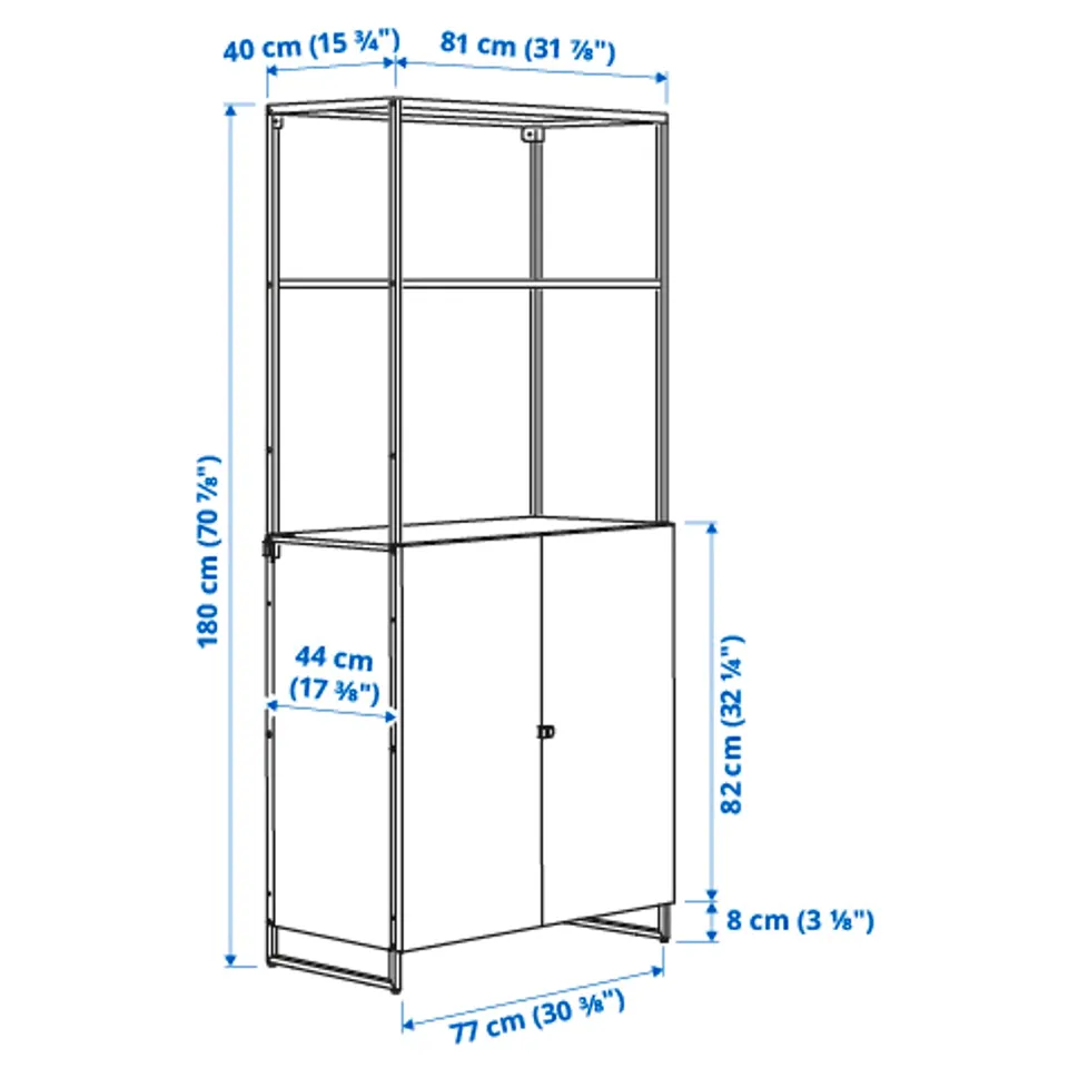 Illustration with measurements for the product: JOSTEIN.
