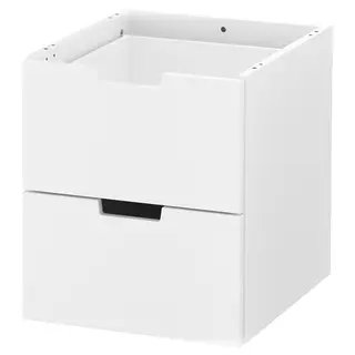 NORDLI modular chest of 2 drawers, white, 40x45 cm