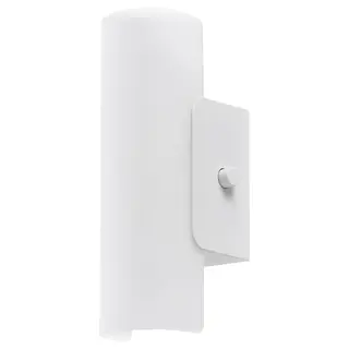 HAVSDUN LED wall lamp, dimmable white/frosted glass white, Depth 10.6 x Height 26.5 x Width 9.2 cm
